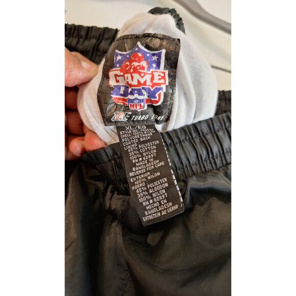 GAME DAY NFL BLACK NEW ORLEANS SAINTS TRACK GYM WIND BREAKER PANTS MEN SIZE XL - Picture 2 of 6